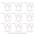 thumbnail image 5 of 25 Units Acrylic Christmas Ornaments Bell Soto 1/8" Thick - Clear or Solid Color - (Size 4.5") Made in USA, 5 of 5