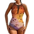 thumbnail image 2 of Music Notes Swimsuit Sexy Blue Orange Wom Swimwear One-Piece Trd Swimsuits Vaion Bath Push Up Sleeveless Bathing Suit, 2 of 7