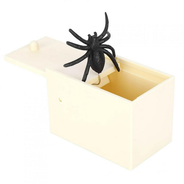 Kozecal Trick Toy,Simulation Fake Spider Box Funny Trick Prank Toy Gift for April Fool's Day,Spider Box