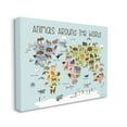 thumbnail image 3 of Stupell Animals Around The World Map Animals & Insects Painting Gallery Wrapped Canvas Print Wall Art, 3 of 5