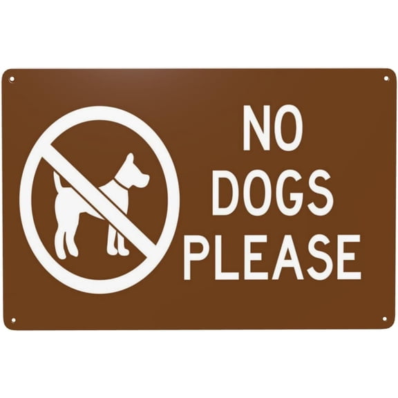 No Dogs Warning Security Metal Sign 8"x12", Durable Weatherproof, For Business Office Road Home Yard Garden Indoor Outdoor