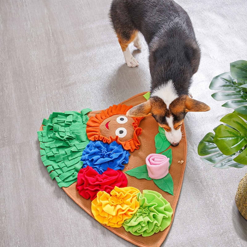 Snuffle Mat Interactive Feed Game Dog Puzzle Toys Pet Foraging Mat Easy to Fill