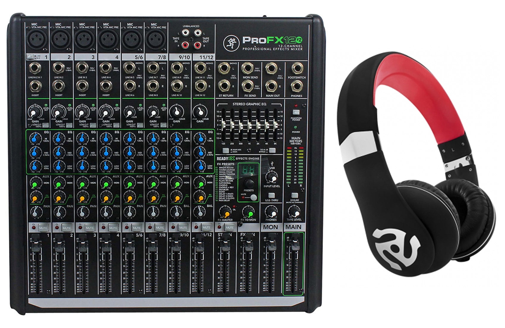 Mackie PROFX12v2 PROFX12 V2 Pro 12 Ch. Compact Mixer w Effects+USB+Headphones