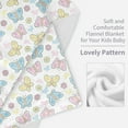 thumbnail image 3 of Butterfly Blanket for Girls, Butterfly Blanket for Baby Girls Kids, Soft Flannel Toddler Blanket Butterfly Easter Gift, Lightweight Fleece Throw for Birthday Children's Day Sofa Bed 30"x40", 3 of 7