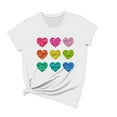 thumbnail image 4 of Otvok Womens Valentine'S Day Printed Short Sleeve Tops Plus Size Round Neck Shirt, 4 of 6