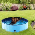 thumbnail image 2 of $$ Piscina plegable portátil para mascotas, piscina para niños de plástico antideslizante, piscina para niños al aire libre para perros, gatos, uso en interiores y exteriores TicfoxMX moderno, 2 of 8