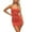 Red, variant on Women Summer Skinny Sling Dress Solid Color Sleeveless Backless Low Cut Clubwear Mini Dress