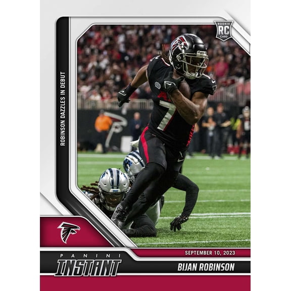 NFL 2023 Panini Instant Football     Bijan Robinson #1 (Rookie, Dazzles in Debut)