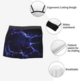 thumbnail image 3 of Fotbe Blue thunder bolt light Men’s Total Support Pouch Boxer Briefs, X-Temp Cooling, Moisture-Wicking Underwear, Regular, Long-leg and Trunk-Small, 3 of 5