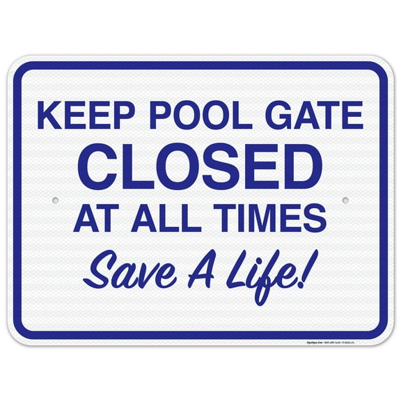Keep Pool Gate Closed At All Times Sign, Pool Sign,