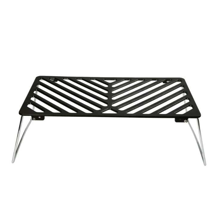 Ozark Trail Pre-Seasoned Cast Iron Grill Grate with Grid Rack for Campfire and Outdoor Grilling