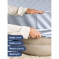 thumbnail image 4 of Sábana bajera ajustable CGK Unlimited Hotel Luxury Queen Blue Stripes, 4 of 7