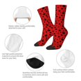 thumbnail image 3 of Fuzoiu Ladybug Pattern Print Athletic Crew Socks for Men & Women,Casual Crew Socks,Above Ankle Crew Socks for Business, Casual, 3 of 6