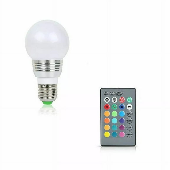 16 Color Changing Magic Light E27 3W RGB LED Lamp Bulb   Wireless Remote Control