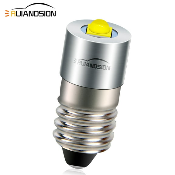 Ruiandsion E10 Screw in LED Flashlight Bulb Bedroom Light Bulb Night Light Bulb White 24V (Pack of 1)