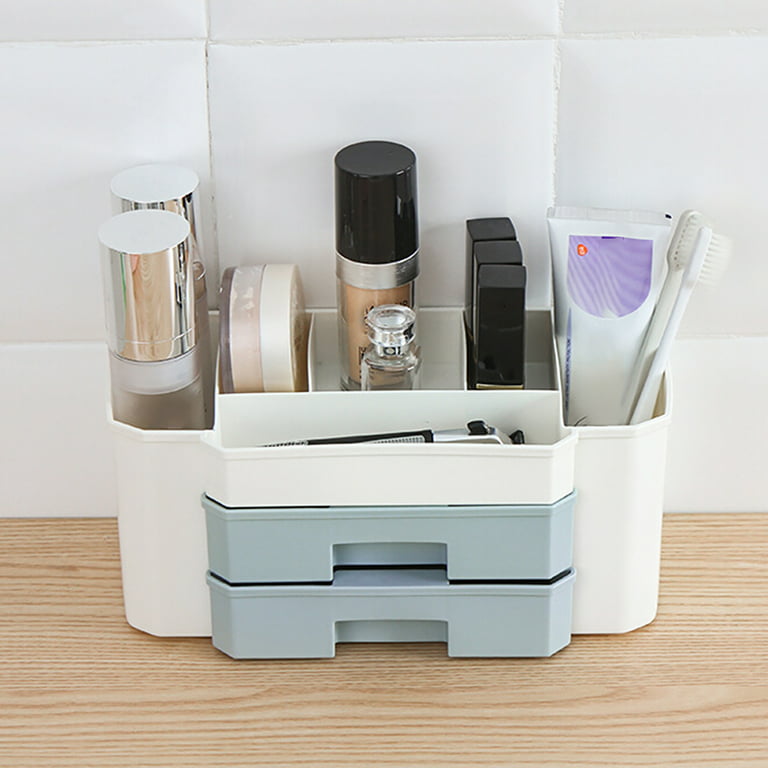 2pc Makeup Organizer , Countertop Cosmetic Storage Box, Cute Bedroom Bathroom  Organizer Drawers Countertop For Women And Girls - AliExpress