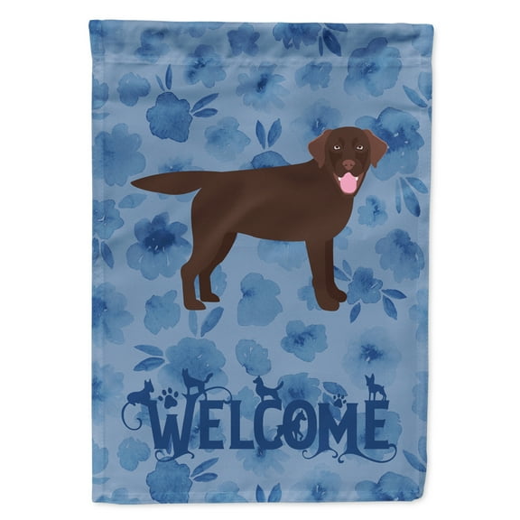 Carolines Treasures CK6072CHF Chocolate Labrador Retriever Welcome Flag Canvas House Size Large multicolor