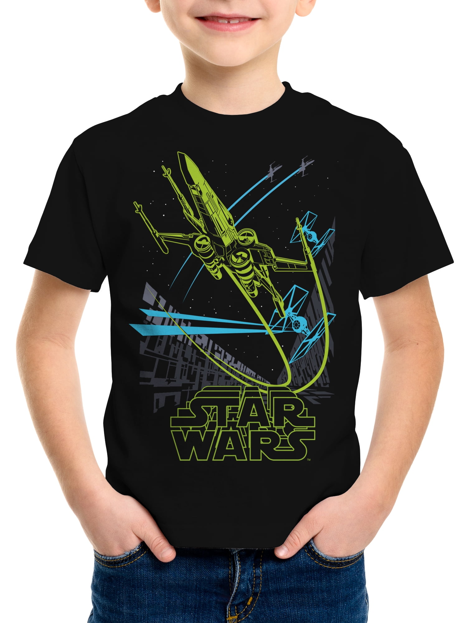 Star Wars Boys Vintage Inspired X-Wing Fighter T-Shirt