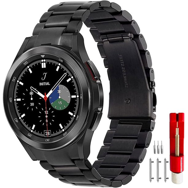 Strapfreak No Gap Bands Compatible With 21 Samsung Galaxy Watch 4 Classic 42 46mm Bands No Gaps Solid Stainless Steel Metal Watch Bands For Galaxy Watch 4 40 44mm Men Women Band Black Walmart Com