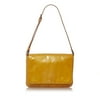 Women Pre-Owned Louis Vuitton Vernis Thompson Street Leather Yellow Shoulder Bag