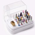 thumbnail image 3 of Redempat Durable Nail Drill Bit Holder with Clear DIY Lid Waterproof Home Manicure Style A 1Set, 3 of 6