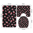 thumbnail image 3 of Red Mushroom Dot Black Pattern Bathroom Rugs Sets 3 Piece,Toilet Cover Set,Absorbent Non Slip Bathroom Mats Sets with U-Shaped Contour Rug Toilet Rug Set, 3 of 5