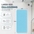 thumbnail image 5 of Bathtub Mat Non Slip Bath Mat for Tub Shower Mat Dinosam Bath Tub Mat 16 x 35 Extra Long Rubber Bath Mat, Suction Cups, Drain Holes, Machine Washable Bathroom Mat,Clean Blue, 5 of 8