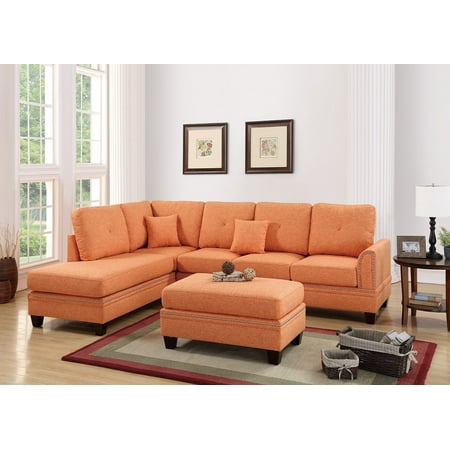 2 Pcs Sectional Sofa Citrus Modern Sectional Reversible Chaise