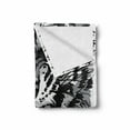 thumbnail image 2 of Safari Soft Flannel Fleece Throw Blanket, Illustration of Charismatic Tiger Territorial Predator Power with Patterns, Cozy Plush for Indoor and Outdoor Use, 70" x 90", Grey Black White, by Ambesonne, 2 of 6
