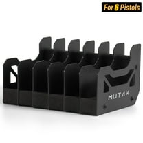 Pistol Rack, Mutak Gun Rack For Pistol,1 Packs Fit 6 Guns Pistol Holder Handgun Stand for Gun Storage Organizer Display,Black 