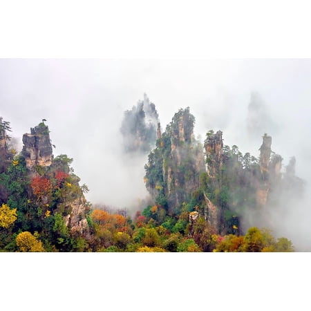 Zhang Jia Jie Fall Color Poster Print - Hua Zhu