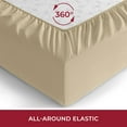 thumbnail image 3 of Mellanni Extra Deep Pocket Fitted Sheet up to 21", Microfiber, 1 Piece California King, Beige, 3 of 7