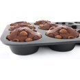 thumbnail image 2 of 1 piece round pan, giant 12 cavity cake pan, muffin pan, muffin pan, cupcakes, brownies, dessert, candy, 2 of 5