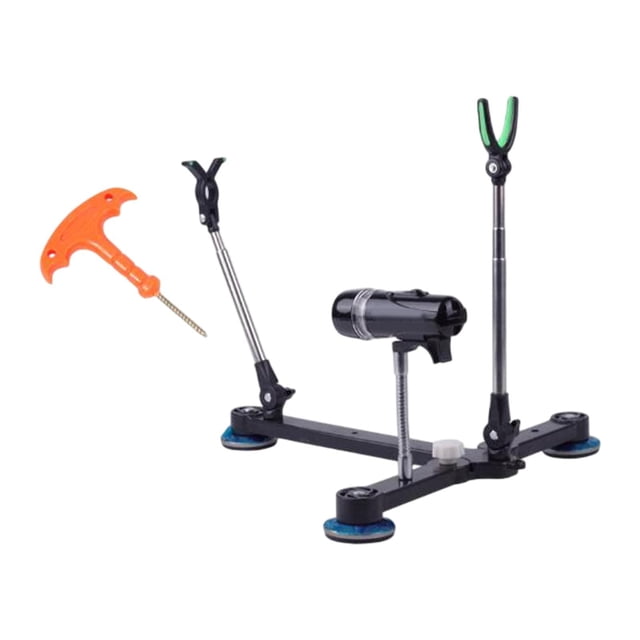 Soporte de caña de pesca antideslizanse resistente profesional estable base plegable plegable plegable ajustable soporte para aparejos de pesca de