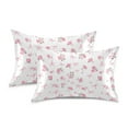 thumbnail image 3 of Ryvnso Satin Pillowcase Rose Bow Flower Pillow Cases Standard Size 30x20in, 3 of 6