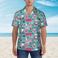 thumbnail image 4 of Haiem Excavator Printed Hawaiian Shirt for Men - Men’s Casual Beach Summer Shirts - Stretch Fabric with Modern Fit-X-Large, 4 of 9