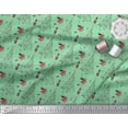thumbnail image 3 of Soimoi Green polyester Crepe Fabric Champagne,Glass & Tree Christmas Decor Fabric Printed Yard 52 Inch Wide, 3 of 3