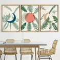 thumbnail image 2 of PixonSign Framed Canvas Print Wall Art Set Crescent Moon Sun Forest Plants Nature Floral Illustrations Modern Art Minimalism Decorative Botanical for Living Room, Bedroom, Office - 24"x36"x3 Natural, 2 of 5