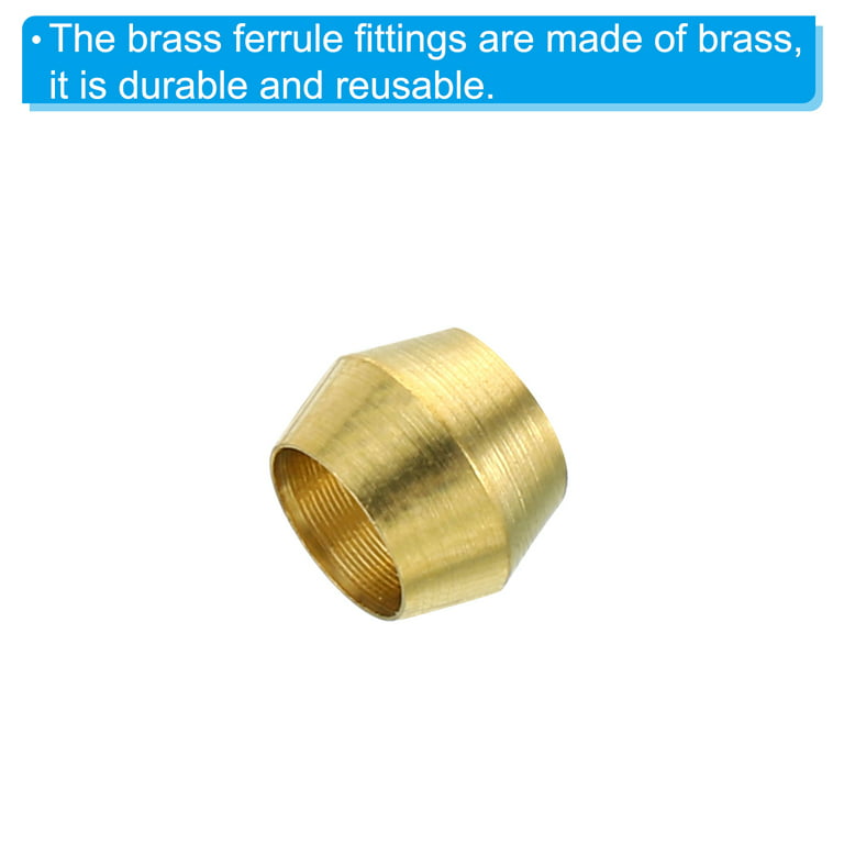 Uxcell 5mm Tube OD Brass Compression Sleeves Ferrules Brass