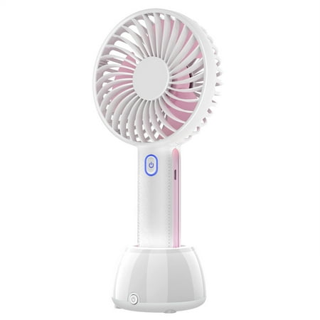 

✪ Portable USB Handheld Fan w/ LED Night Light Base Handheld Fan Desk Fan Mini Cooling Fan for Home Office