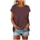 thumbnail image 2 of Puntoco Liquidación de blusas cortas para mujer, blusa de manga corta de color liso a la moda para mujer, camiseta informal con cuello redondo, 2 of 5