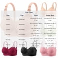 thumbnail image 2 of Njagoc3 Wireless Bras for Women Plus Size Lace Thin Adjustable Gathered Everyday Comfortable Support Bra, 2 of 5