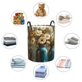 thumbnail image 4 of Balery Rustic Daisy Mason Jars Cesta de ropa redonda con asas, impermeable, independiente, para ropa, juguetes, dormitorio y familia-Small, 4 of 6