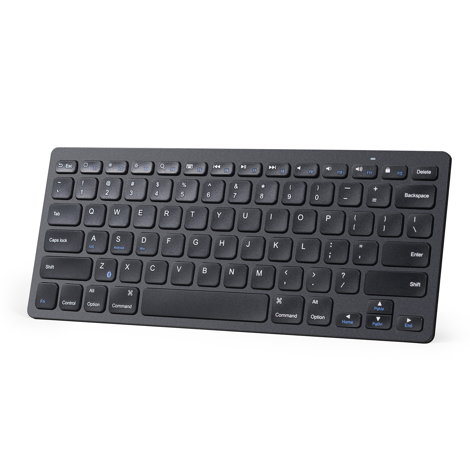 Anker A7726J11 Mini Bluetooth Ergonomic Keyboards with USB Cable, Black, 1 Pack