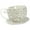 White, variant on Planter Pot Iron Teacup Flower Pot Creative Design Metal Construction for Indoor Outdoor Tabletop Display