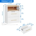 thumbnail image 3 of Dextrus 2 Drawer File Cabinet with Charging Station, Office Storage Filing Cabinet, White, 3 of 7