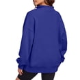 thumbnail image 6 of Rrxhxhs Sweatshirt for Women Solid Color Quarter Zip Mock Neck Long Sleeve Loose Casual Pullover Top, 6 of 6