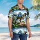 thumbnail image 3 of Fotbe Lake Forest Dinosaur A Camisa Hawaiana para Hombre Unisex – Camisa Casual de Verano con Botones de Manga Corta de Algodón y Lino,Small, 3 of 7