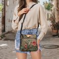 thumbnail image 5 of Kuiaobaty Hibiscus Print Crossbody Bag for Women, Hummingbird Print Casual Vegan Leather Shoulder Handbag with Strap, Zipped Pockets Messenger Purse Crossbody for Travel, Green, 5 of 7