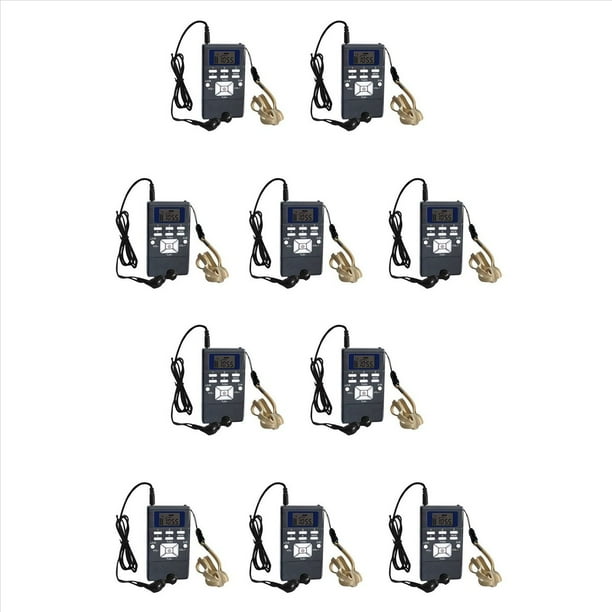10X Radio Fm Digital Mini Altavoz Receptor Portátil Pantalla Reproductor de Música de Banda Única Pantalla LED Gris Plateado